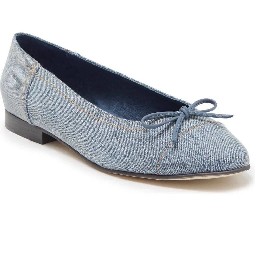 Jeffrey Campbell Arabesque Denim Ballet Flats